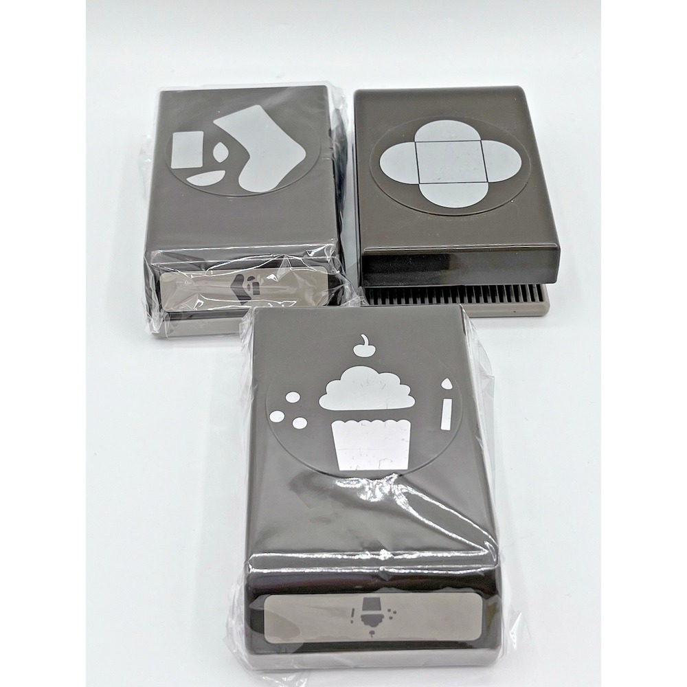 Stampin' Up paper Punch Lot‎ of 3 Slim Flat Lockdown Christmas Cupcake square